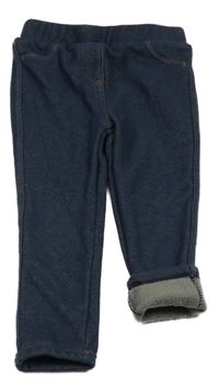 Tmavomodré zateplené tregíny riflového vzhledu Topomini