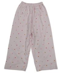 Světlerůžové lehké tepláky s trojúhelníky