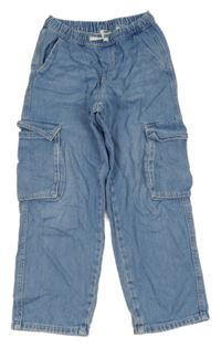 Modré jogger loose fit rifle H&M