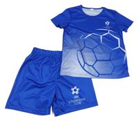 2set - Modré sportovní tričko s míčem + kraťasy