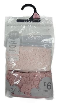 Nové - 2x kalhotky na plenku s volánky - světlerůžové + růžové F&F