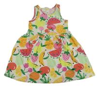 Bílo-barevné šaty s ovocem H&M