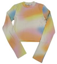 Barevné melírované crop triko H&M