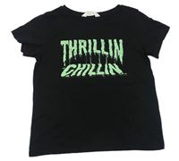 Černé tričko s nápisem H&M