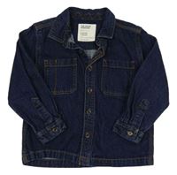 Tmavomodrá propínací riflová bunda Denim Co.