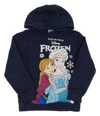Tmavomodrá mikina s Frozen a kapucí zn. Primark