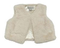 Béžová kožešinová podšitá vesta Primark