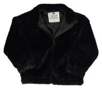 Černá kožešinová podšitá bunda F&F