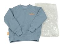 Nové - šedomodrá mikina s nápisem 