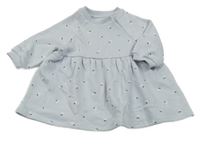 Světlemodré květované teplákové šaty F&F