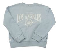 Světlemodrá mikina s nápisem 