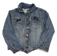 Tmavomodrá riflová bunda s kapsami Next