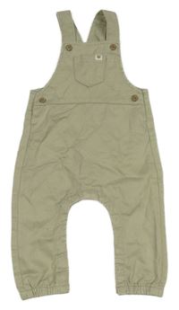 Světlekhaki plátěné laclové kalhoty s kapsou C&A