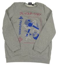 Šedá melírovaná mikina s PlayStation Primark