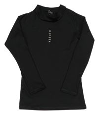 Černé funkční triko s logem kipsta