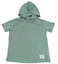 Khaki tričko s kapucí Shein
