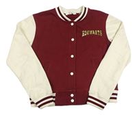 Vínovo-bílá baseballová mikina s erbem - Harry Potter H&M