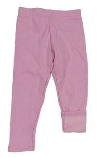 Růžové zateplené legíny Pocopiano