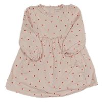 Světlerůžové teplákové šaty se srdíčky Primark