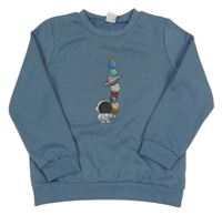 Šedomodrá mikina s kosmonautem 