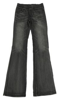 Tmavošedé flare tregíny riflového vzhledu H&M