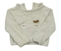 Světlešedý svetr s čumákem 