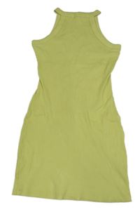 Limetkové žebrované šaty Matalan