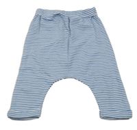 Modro-bílé pruhované tepláky 