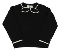 Černo-bílý svetr s mašlí H&M