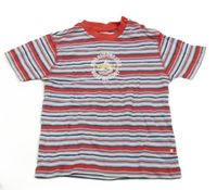 Bílo-modro-červené pruhované tričko s lodí C&A