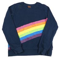 Tmavomodrá mikina s duhou Tchibo