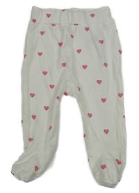 Bílo-růžové polodupky se srdíčky