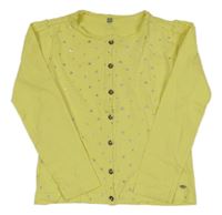 Žluté propínací triko s hvězdami 