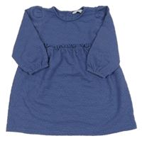 Šedomodré prošívané teplákové šaty Primark