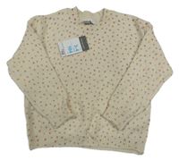 Nové - Béžovo-lila-oranžový puntíkatý svetr Primark