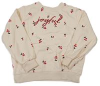 Béžová mikina s třešněmi a nápisem H&M