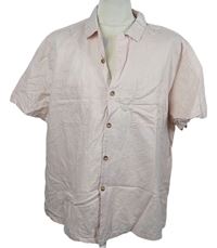 Pánská světlerůžová lněná košile Asos vel. 3XL