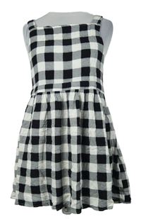 Dámská černo-bílá kostkovaná šatová tunika Atmosphere 