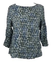 Dámská tmavomodro-šedá vzorovaná halenka Vetono 