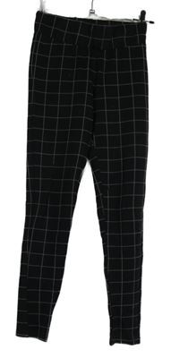 Dámské černo-bílé kostkované tregíny Aiki 