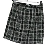 Dámská černo-bílá kostkovaná pletená sukně Papaya 