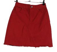 Dámská červená riflová sukně Warehouse 