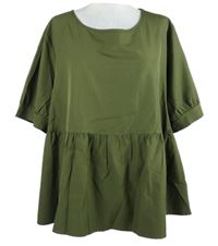 Dámská khaki peplum halenka Shein 