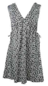 Dámské černo-bílé vzorované bavlněné šaty 