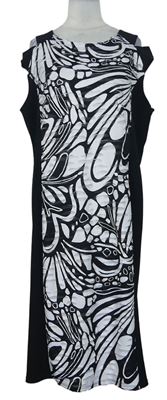 Dámské černo-bílé vzorované midi šaty Franklyman