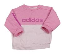 Růžová mikina s logem Adidas