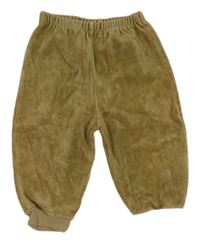 Béžové sametové kalhoty