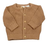 Hnědý propínací svetr H&M