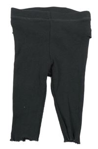 Antracitové žebrované legíny H&M