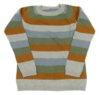 Barevný pruhovaný svetr 